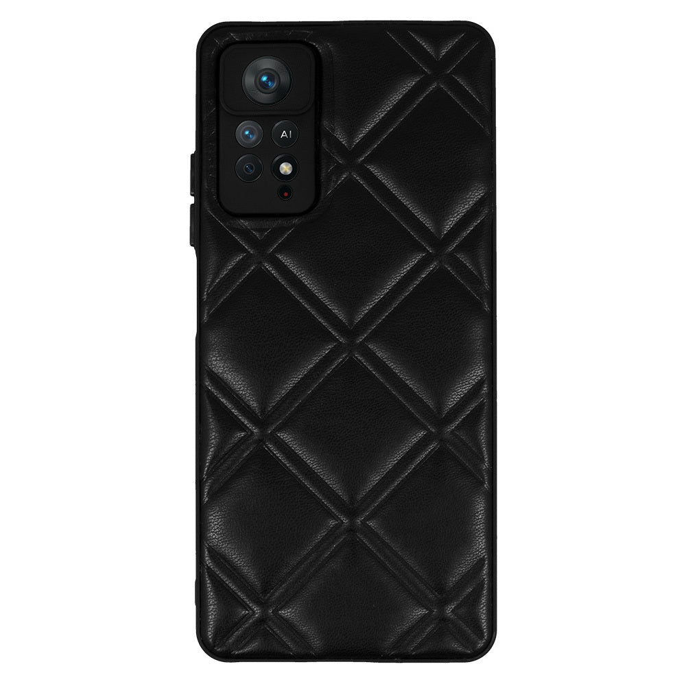 Leather 3D aizsargvāciņš Xiaomi Redmi Note 11 Pro / Note 11 Pro 5G, melns, dizains Nr. 3