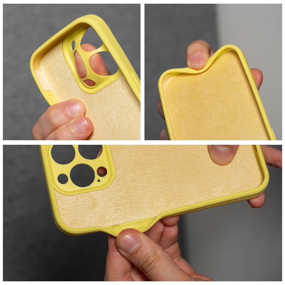 Aizsargvāciņš iPhone 16 Pro Max lemon – SILICONE 2mm — attēls 4
