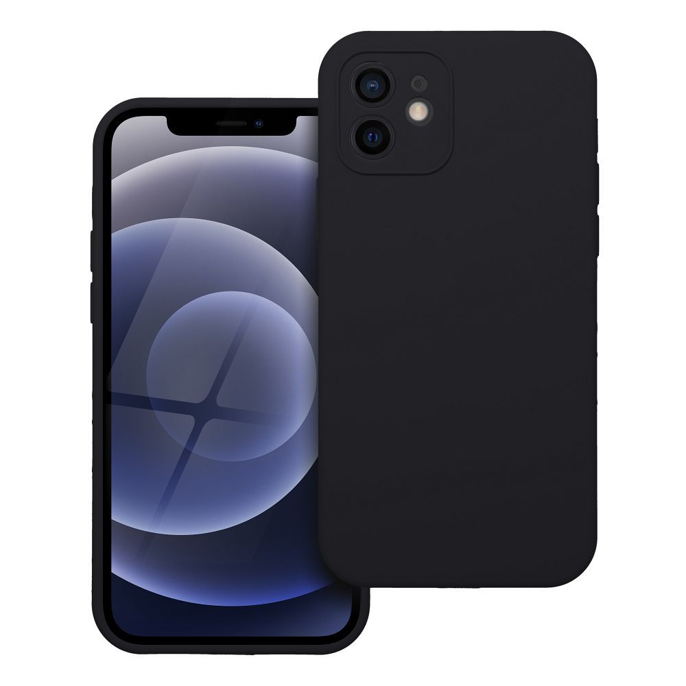 Aizsargvāciņš iPhone 12 – SILICONE 2mm, melns