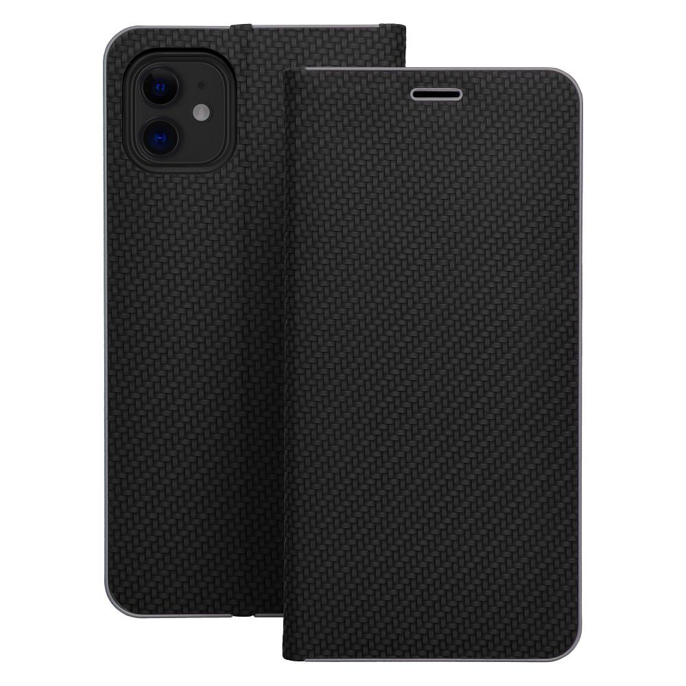 Aizsargvāciņš iPhone 11 – LUNA Carbon, melns — attēls 3