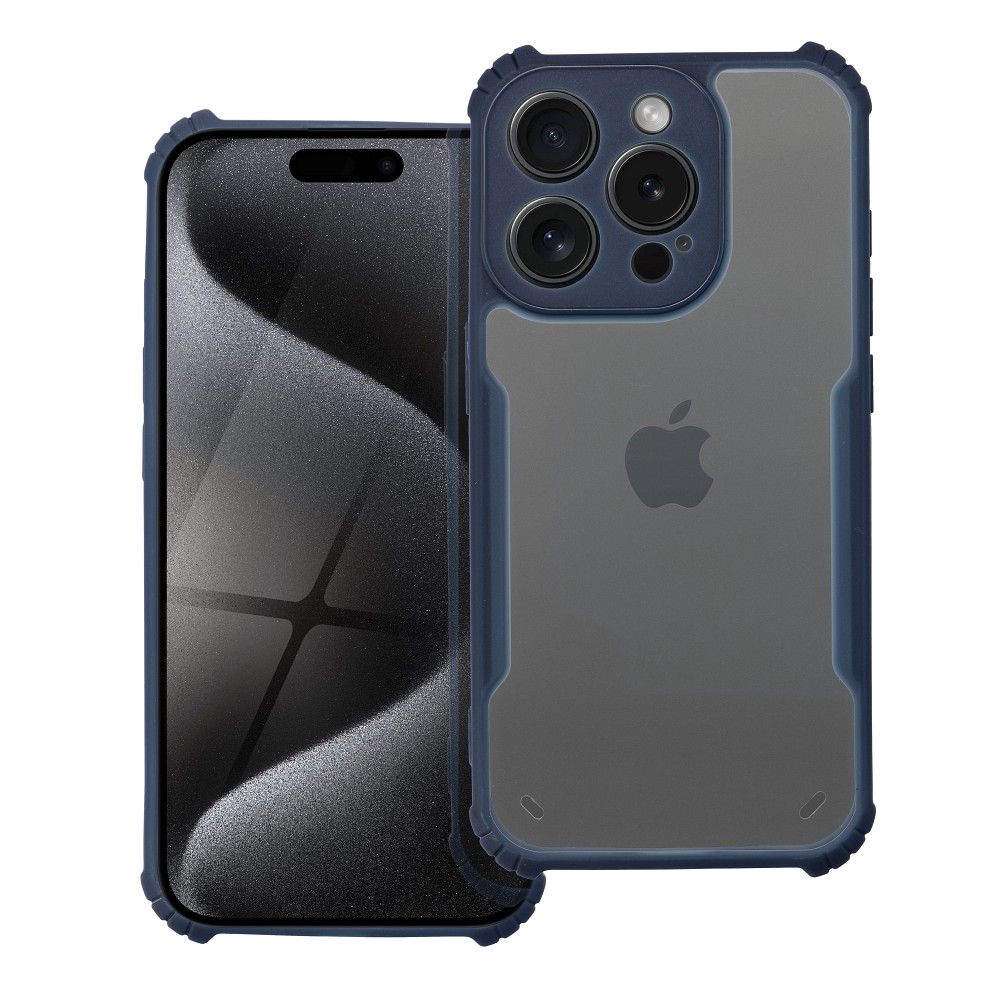 Aizsargvāciņš iPhone 15 PRO – ANTI-DROP do, tumši zils