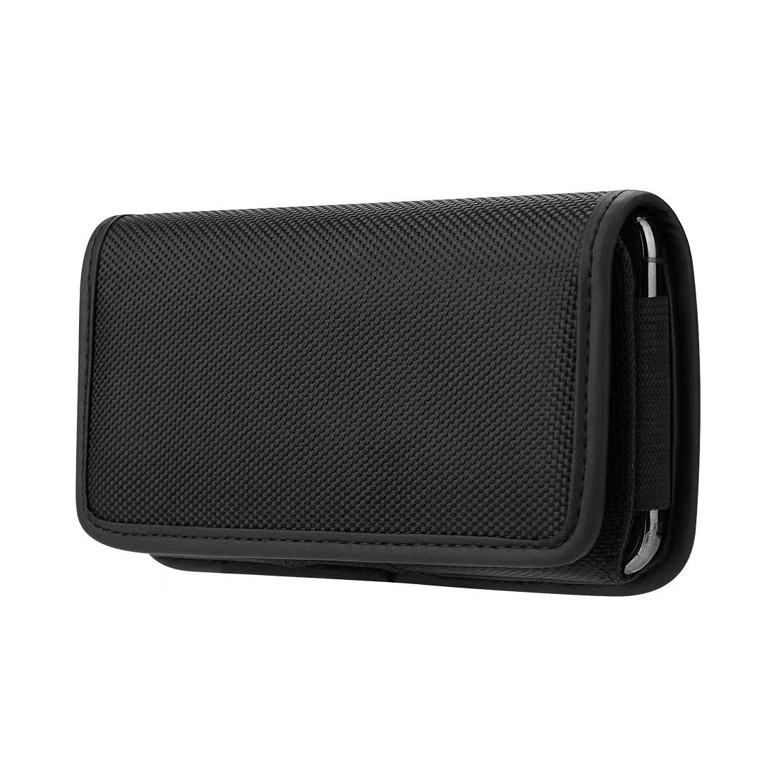 Aizsargvāciņš iPhone 13 PRO MAX / Samsung S21 Ultra / Xiaomi 12 Ultra – Horizontal universal OXFORD model 4, melns