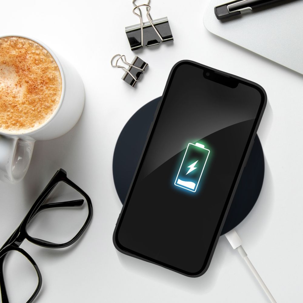Aizsargvāciņš iPhone 16 Plus – SOFT, melns — attēls 4