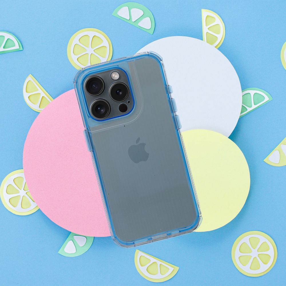 Aizsargvāciņš iPhone 16 – MATRIX CLEAR, zils — attēls 4