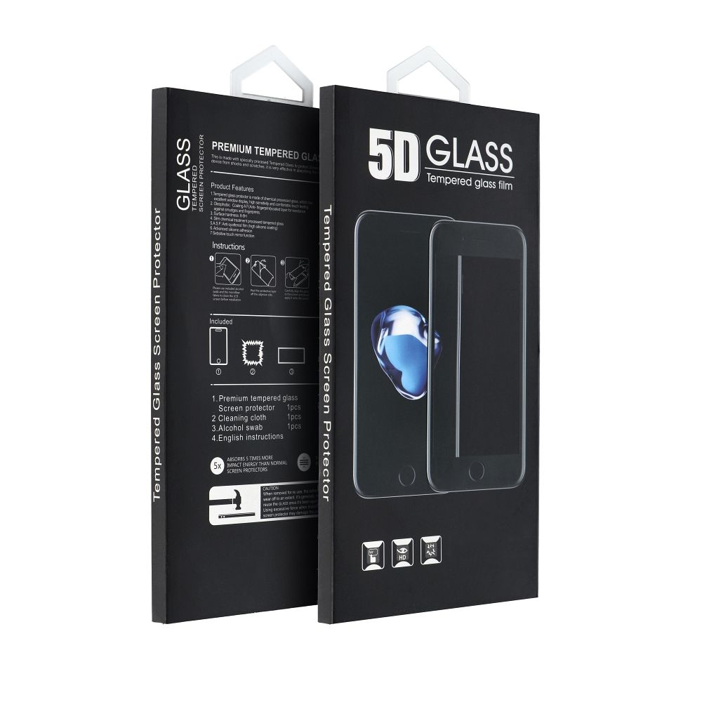 Aizsargstikls Xiaomi Redmi Note 13 5G / Redmi Note 13 Pro 4G – 5D Full Glue, melns