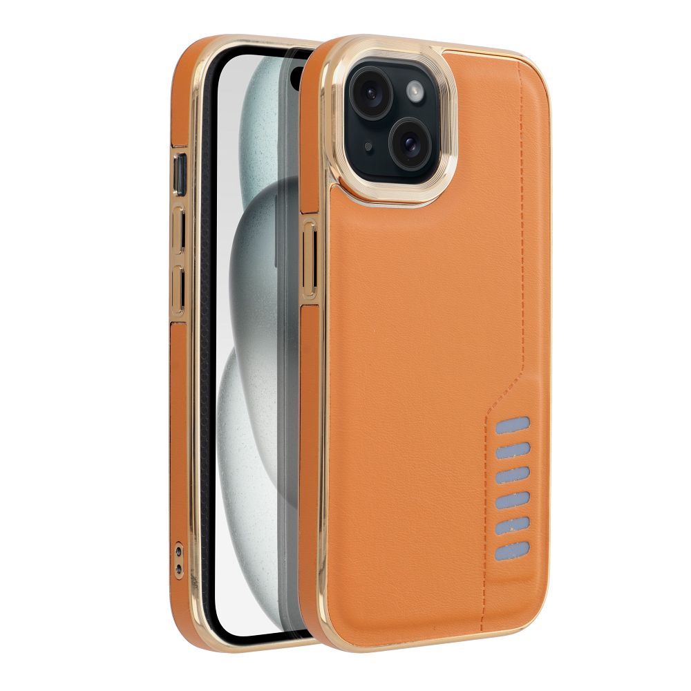Aizsargvāciņš iPhone 15 – MILANO, brūns — attēls 2