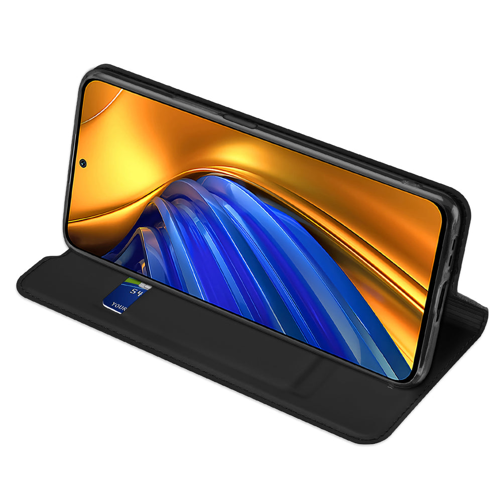 Aizsargvāciņš Xiaomi Poco F4 5G – Dux Ducis Skin Pro Holster Flip, melns — attēls 4