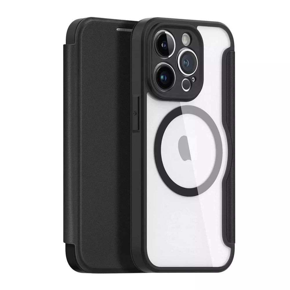 Aizsargvāciņš iPhone 14 Pro – DUX DUCIS wallet SKIN X PRO compatible with MagSafe, melns — attēls 2