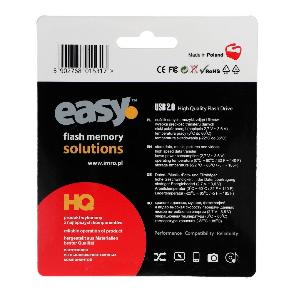 USB zibatmiņa IMRO pendrive EASY (ECO) 128GB USB2.0 — attēls 2