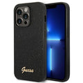 Aizsargvāciņš iPhone 14 Pro – Guess Glitter Script, melns