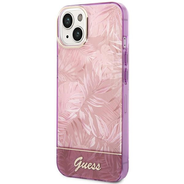 Aizsargvāciņš iPhone 14 Plus 6.7 "pink / pink hardcase Jungle Collection – Guess GUHCP14MHGJGHP — attēls 2