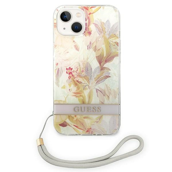 Aizsargvāciņš iPhone 14 Plus 6.7 "purple / purple hardcase Flower Strap – Guess GUOHCP14MHFLSU — attēls 2