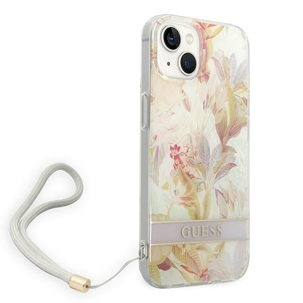 Aizsargvāciņš iPhone 14 Plus 6.7 "purple / purple hardcase Flower Strap – Guess GUOHCP14MHFLSU — attēls 3