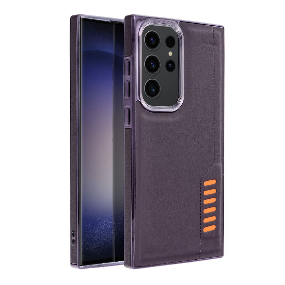 Aizsargvāciņš Samsung S23 Ultra dark – MILANO, violets — attēls 2