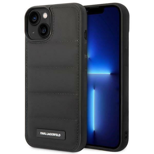 Aizsargvāciņš iPhone 14 Plus – Karl Lagerfeld Puffy Elongated Logo, melns