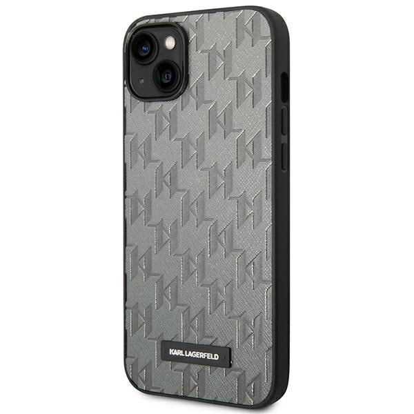 Aizsargvāciņš iPhone 14 Plus 6.7 "hardcase gray / gray Saffiano Mono Metal Logo – Karl Lagerfeld KLHCP14MSAKLHPG — attēls 2