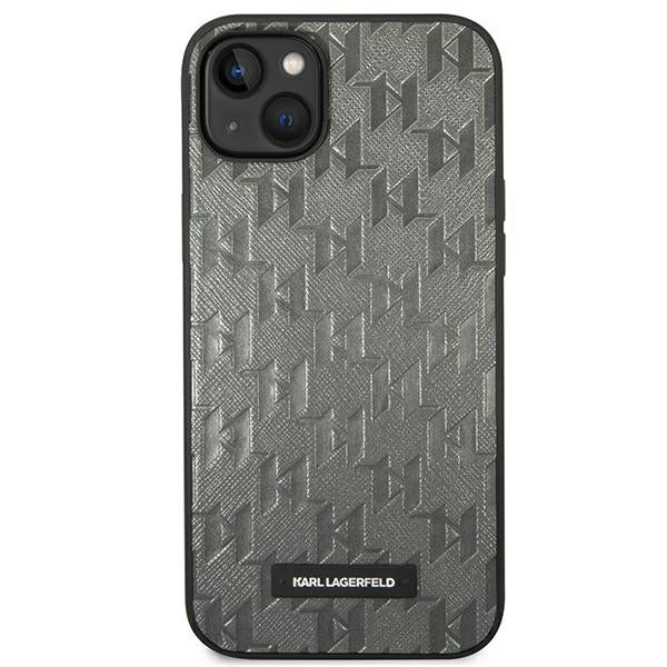 Aizsargvāciņš iPhone 14 Plus 6.7 "hardcase gray / gray Saffiano Mono Metal Logo – Karl Lagerfeld KLHCP14MSAKLHPG — attēls 3