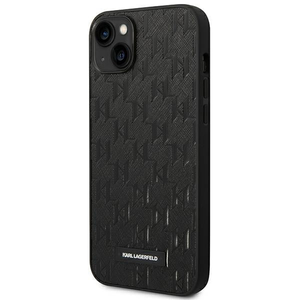 Aizsargvāciņš iPhone 14 Plus 6.7 "hardcase black / black Saffiano Mono Metal Logo – Karl Lagerfeld KLHCP14MSAKLHPK — attēls 2