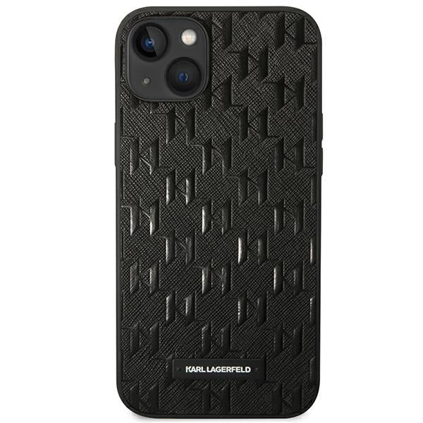 Aizsargvāciņš iPhone 14 Plus 6.7 "hardcase black / black Saffiano Mono Metal Logo – Karl Lagerfeld KLHCP14MSAKLHPK — attēls 3