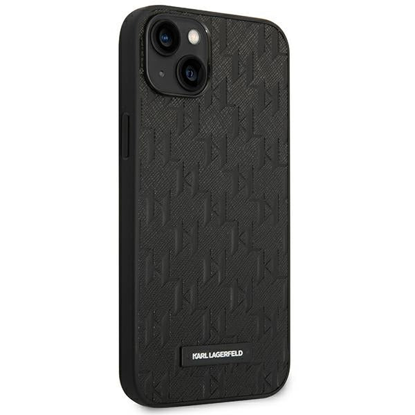 Aizsargvāciņš iPhone 14 Plus 6.7 "hardcase black / black Saffiano Mono Metal Logo – Karl Lagerfeld KLHCP14MSAKLHPK — attēls 4
