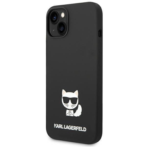 Aizsargvāciņš iPhone 14 Plus 6.7 "hardcase black / black Silicone Choupette Body – Karl Lagerfeld KLHCP14MSLCTBK — attēls 2