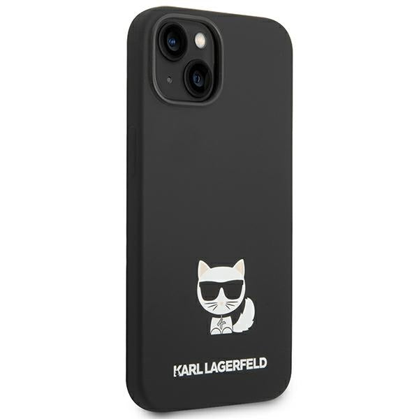 Aizsargvāciņš iPhone 14 Plus 6.7 "hardcase black / black Silicone Choupette Body – Karl Lagerfeld KLHCP14MSLCTBK — attēls 4