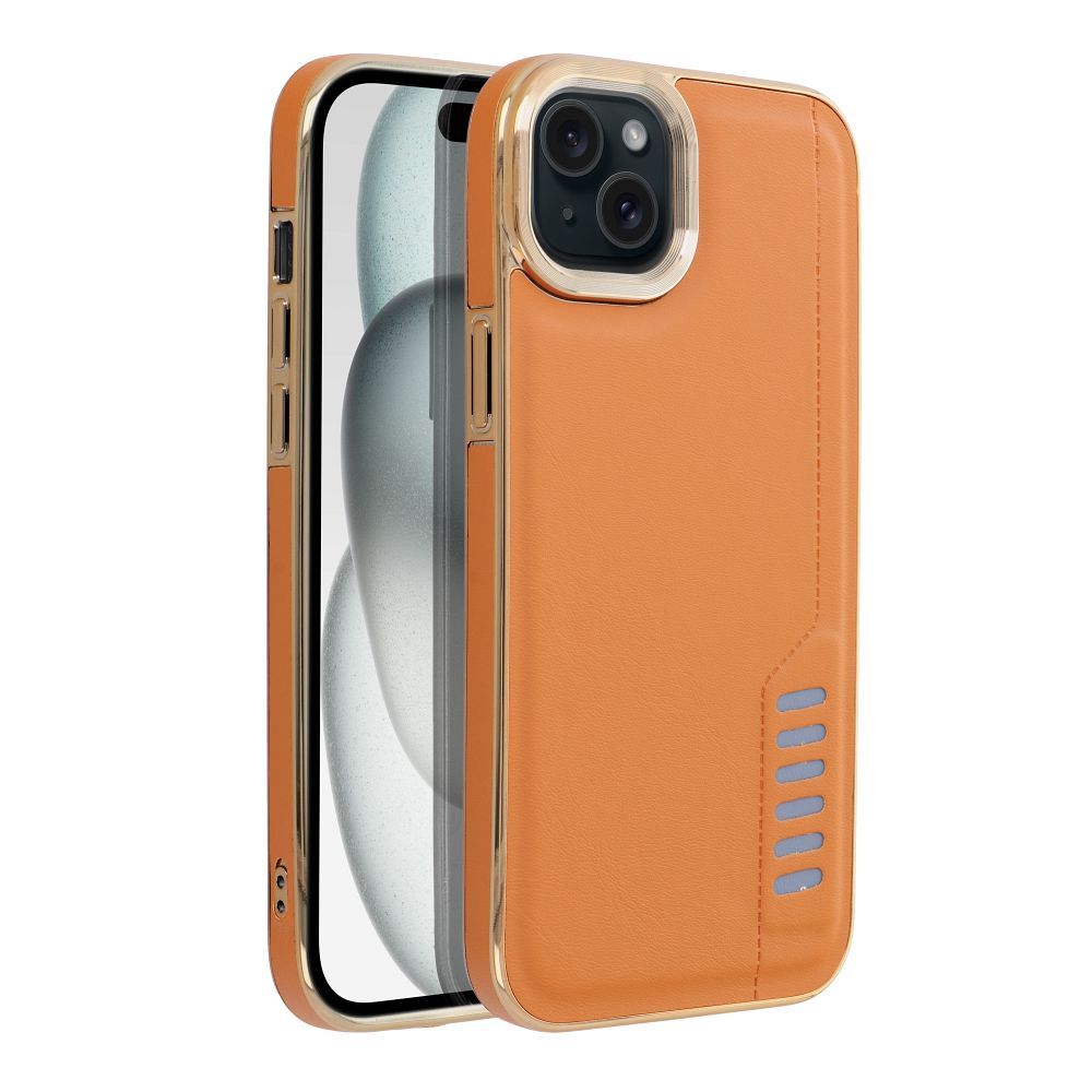 Aizsargvāciņš iPhone 15 Plus – MILANO, brūns — attēls 2