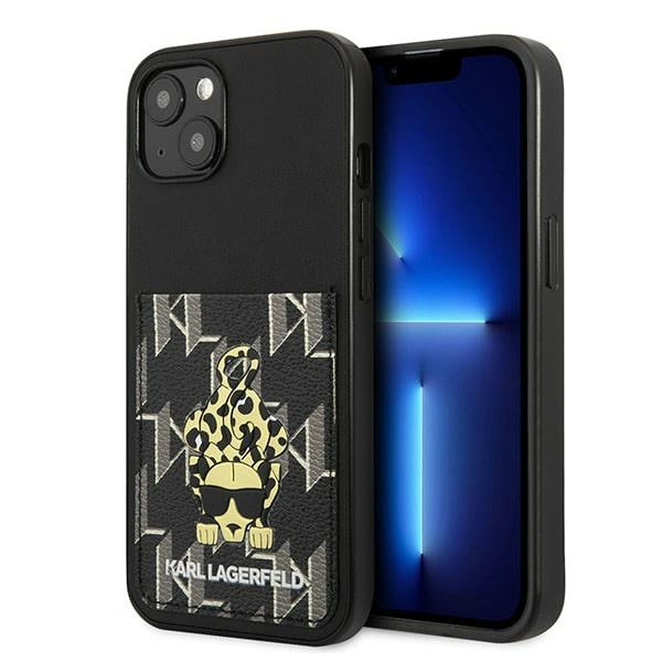Aizsargvāciņš iPhone 13 – Karl Lagerfeld Karlimals Cardslot, melns