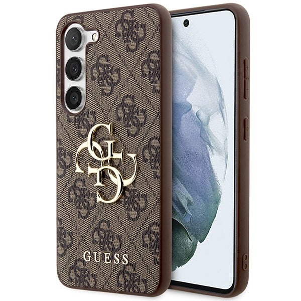 Aizsargvāciņš Samsung Galaxy S23 – Guess GUHCS23S4GMGBR brown/brown hardcase 4G Big Metal Logo (S911)