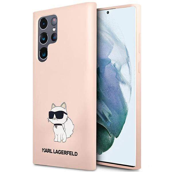 Aizsargvāciņš Samsung Galaxy S23 Ultra – Karl Lagerfeld KLHCS23LSNCHBCP hardcase pink/pink Silicone Choupette (S918)