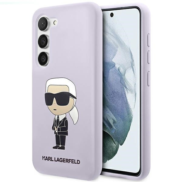 Aizsargvāciņš Samsung Galaxy S23 Plus – Karl Lagerfeld KLHCS23MSNIKBCU hardcase purple/purple Silicone Ikonik (S916)