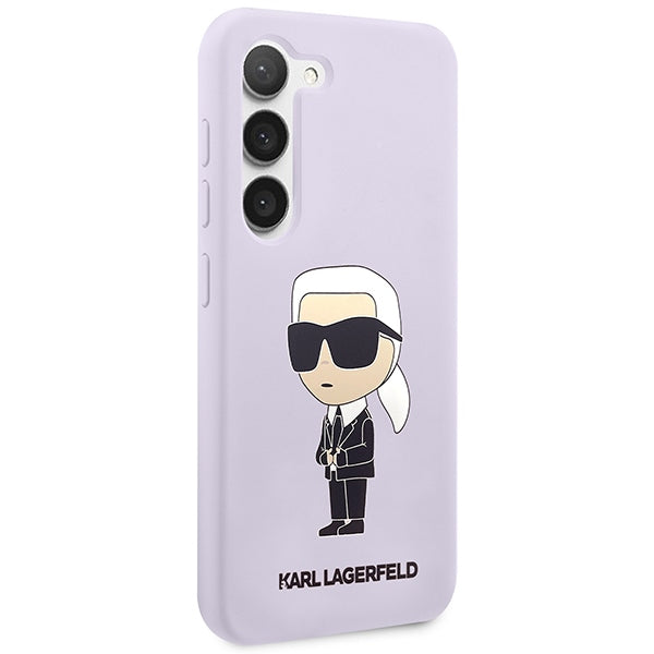 Aizsargvāciņš Samsung Galaxy S23 Plus – Karl Lagerfeld KLHCS23MSNIKBCU hardcase purple/purple Silicone Ikonik (S916) — attēls 4