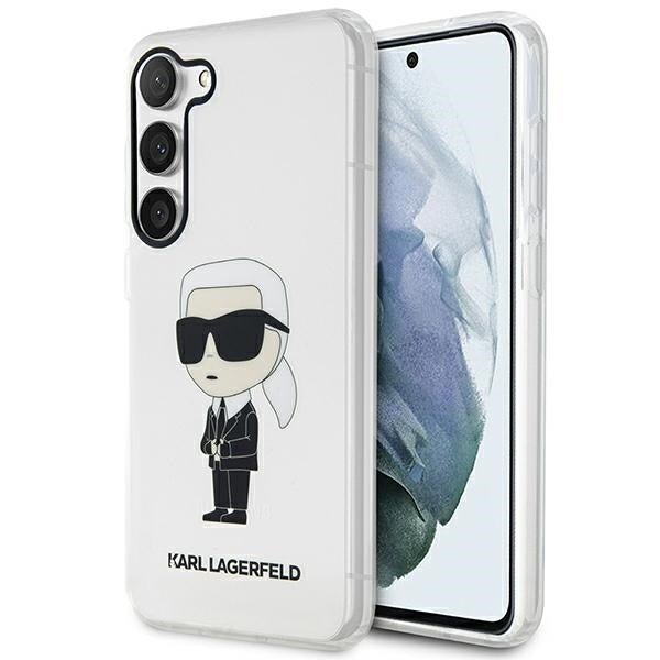 Aizsargvāciņš Samsung Galaxy S23 – Karl Lagerfeld KLHCS23SHNIKTCT transparent hardcase Ikonik Karl Lagerfeld (S911)