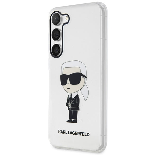 Aizsargvāciņš Samsung Galaxy S23 – Karl Lagerfeld KLHCS23SHNIKTCT transparent hardcase Ikonik Karl Lagerfeld (S911) — attēls 2