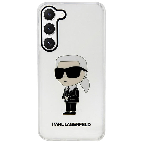 Aizsargvāciņš Samsung Galaxy S23 – Karl Lagerfeld KLHCS23SHNIKTCT transparent hardcase Ikonik Karl Lagerfeld (S911) — attēls 3