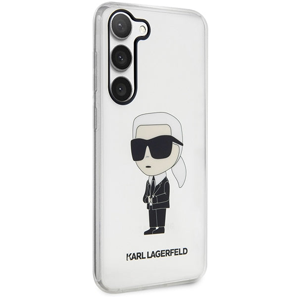 Aizsargvāciņš Samsung Galaxy S23 – Karl Lagerfeld KLHCS23SHNIKTCT transparent hardcase Ikonik Karl Lagerfeld (S911) — attēls 4