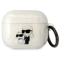 Austiņas Karl Lagerfeld KLA3HNKCTGT Airpods 3 cover transparent Gliter Karl&Choupette