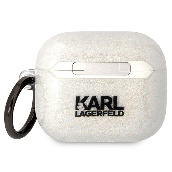 Austiņas Karl Lagerfeld KLA3HNKCTGT Airpods 3 cover transparent Gliter Karl&Choupette — attēls 2