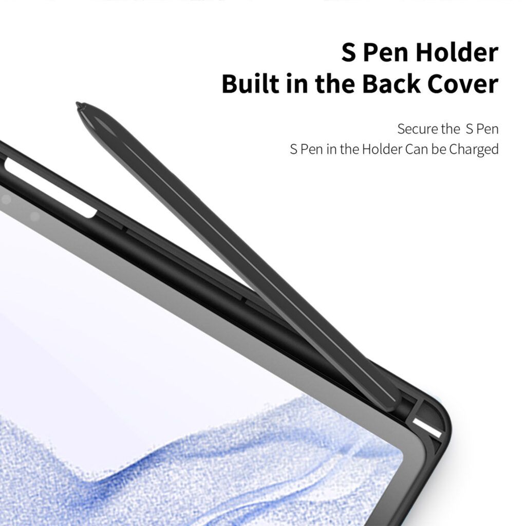 Aizsargvāciņš Samsung Tab S9 Plus – DUX DUCIS TOBY with pencil storage, melns — attēls 2