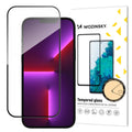 Aizsargstikls iPhone 15 – Super Durable Full Screen with Frame Friendly Wozinsky Full Glue, melns
