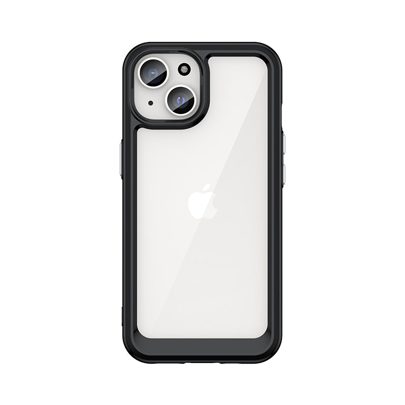 Aizsargvāciņš iPhone 15 Plus Outer Space – Reinforced with flexible frame, melns