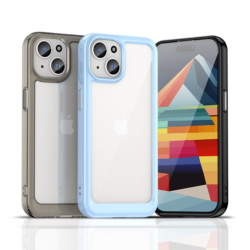 Aizsargvāciņš iPhone 15 Plus Outer Space – Reinforced with flexible frame, melns — attēls 4