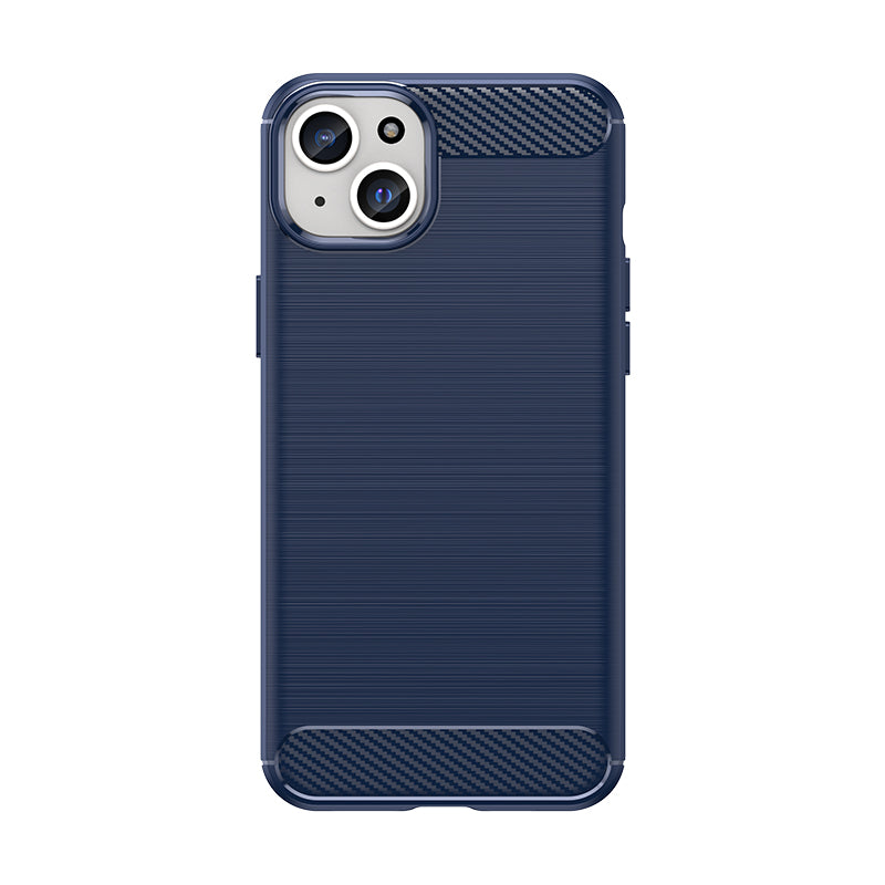 Aizsargvāciņš iPhone 15 Plus Carbon Case – Flexible carbon pattern, zils