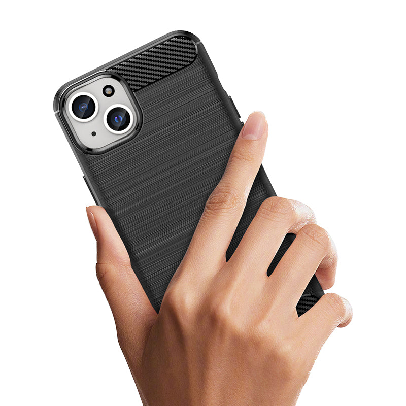 Aizsargvāciņš iPhone 15 Plus Carbon Case – Flexible carbon pattern, zils — attēls 4