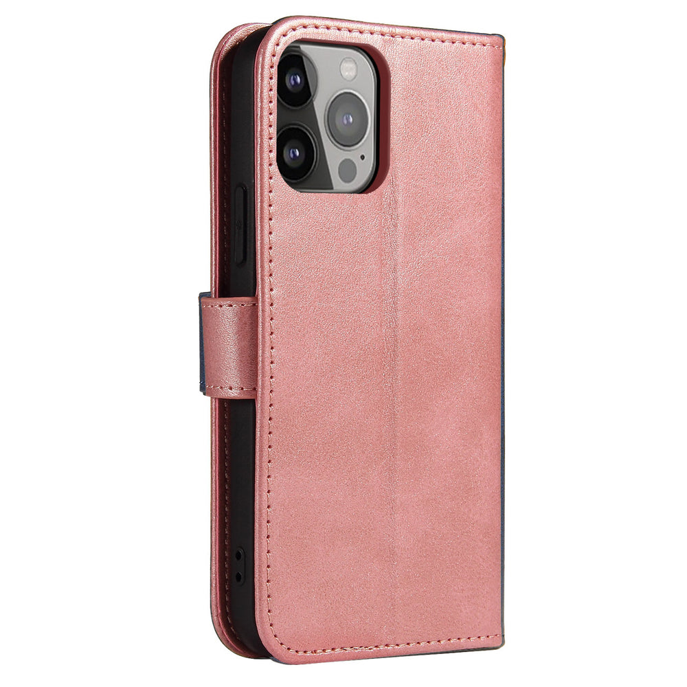Aizsargvāciņš iPhone 15 Pro Magnet Case – Wallet with Stand, rozā — attēls 4