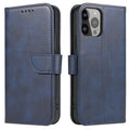 Aizsargvāciņš iPhone 15 Pro Magnet Case – Wallet with Stand, zils