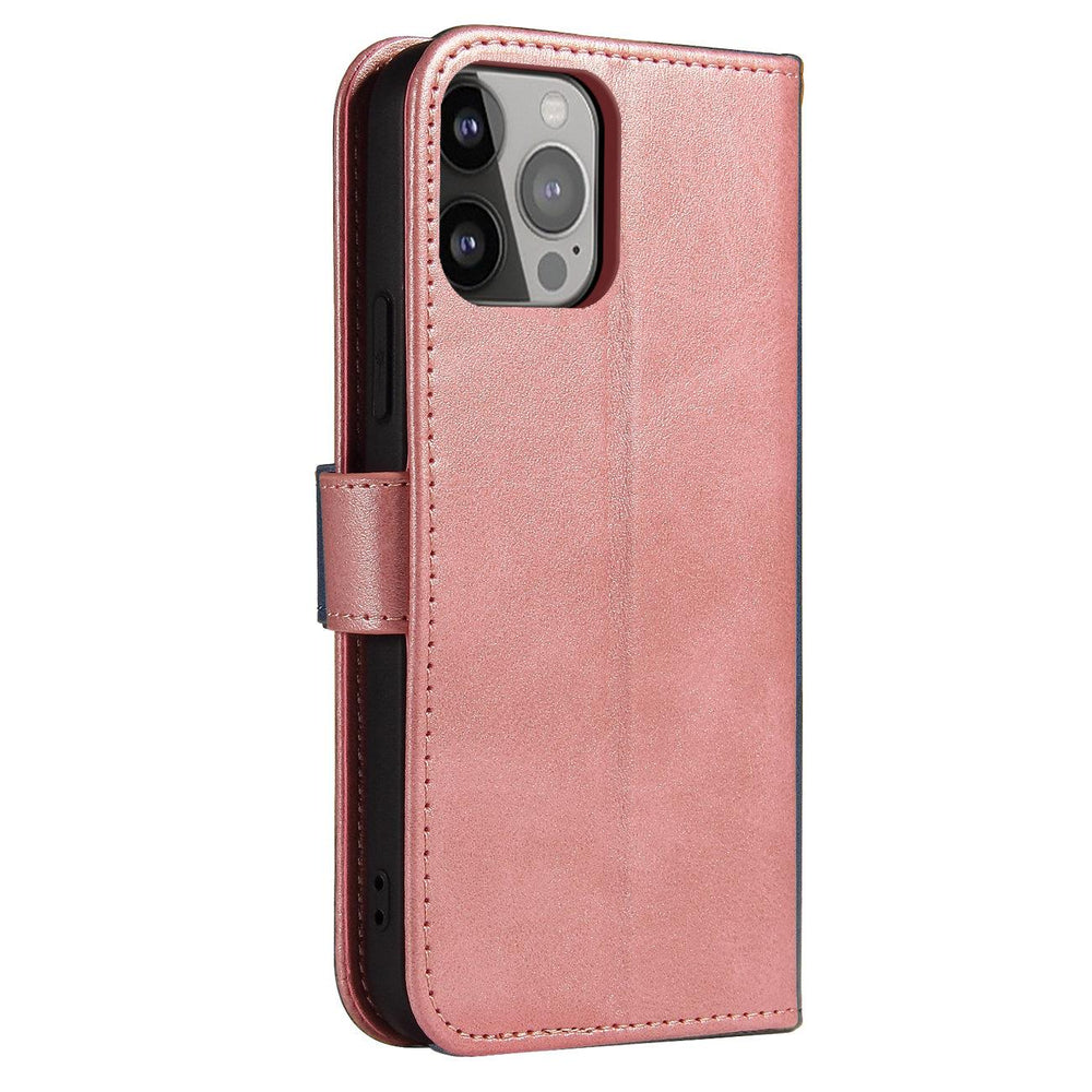 Aizsargvāciņš iPhone 15 Plus Magnet Case – Wallet with Stand, rozā — attēls 4