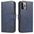 Aizsargvāciņš iPhone 15 Plus Magnet Case – Wallet with Stand, zils