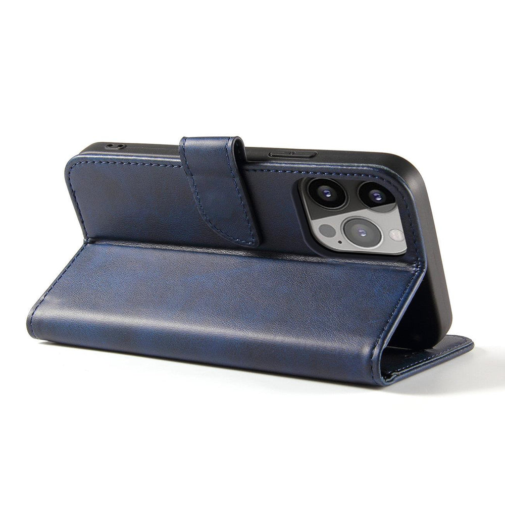Aizsargvāciņš iPhone 15 Plus Magnet Case – Wallet with Stand, zils — attēls 3