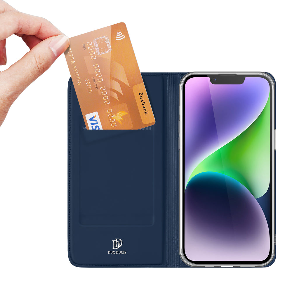 Aizsargvāciņš iPhone 15 Plus – Dux Ducis Skin Pro Wallet, zils